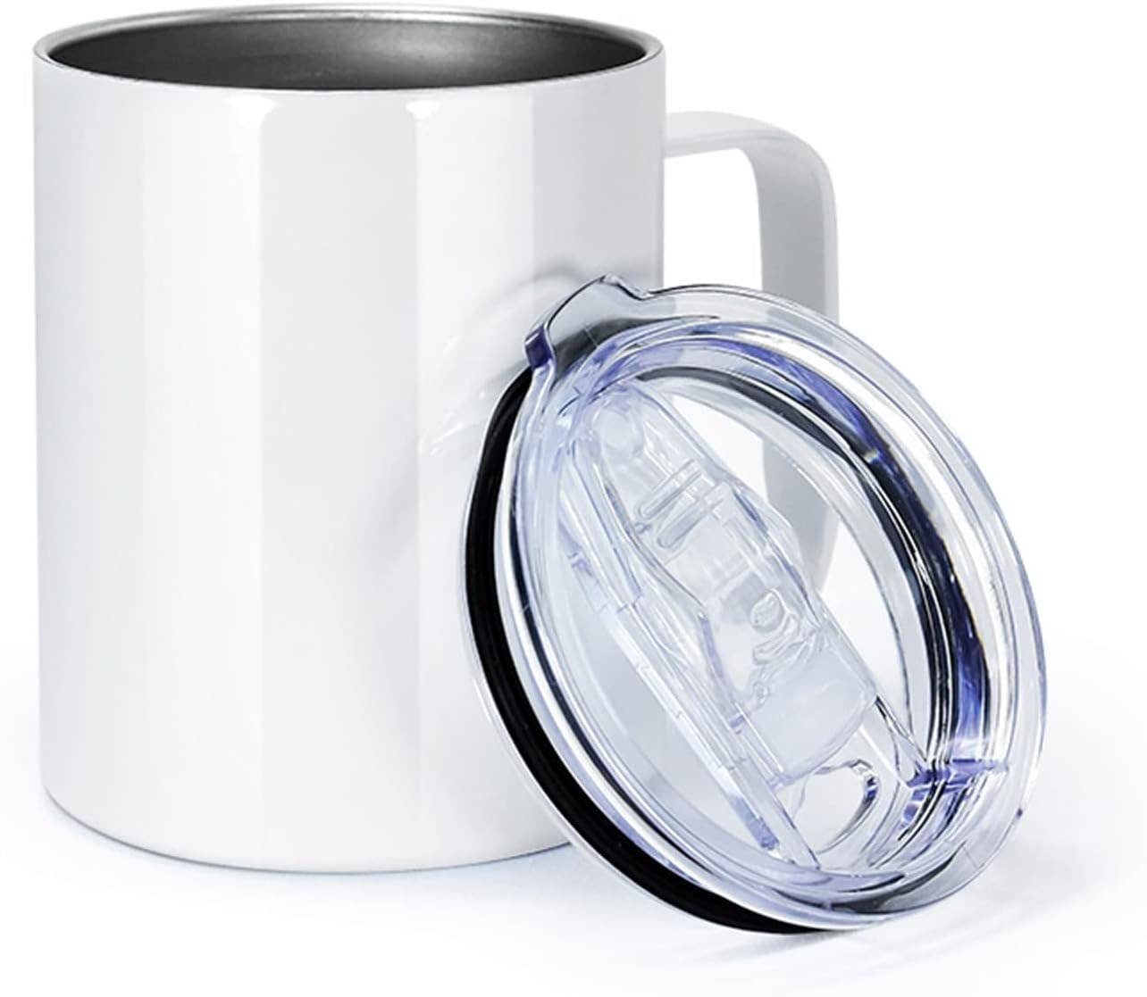12oz Sublimation Coffee Mug with Handle & Lid