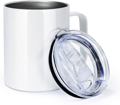 12oz Sublimation Coffee Mug with Handle & Lid