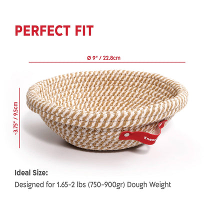 Round Cotton Rope Proofing Baskets Set