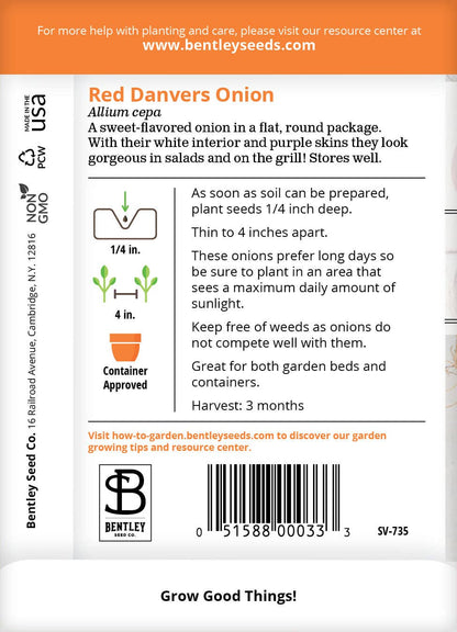 Onion, Red Danvers Seed Packets