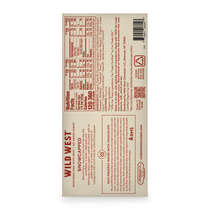 wild west snowcapped chocolate bar