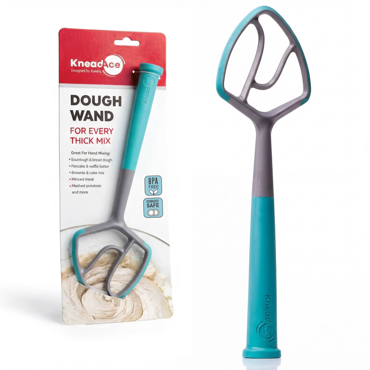 KneadAce® Dough Wand, Danish Dough Whisk