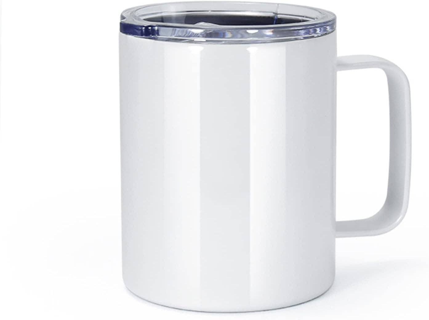 12oz Sublimation Coffee Mug with Handle & Lid