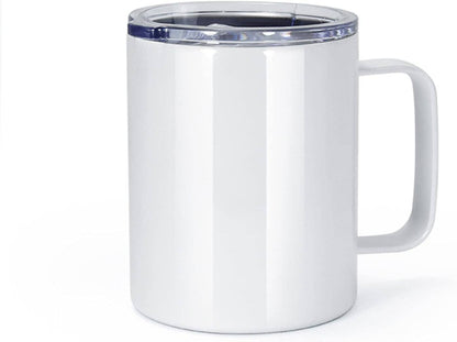 12oz Sublimation Coffee Mug with Handle & Lid