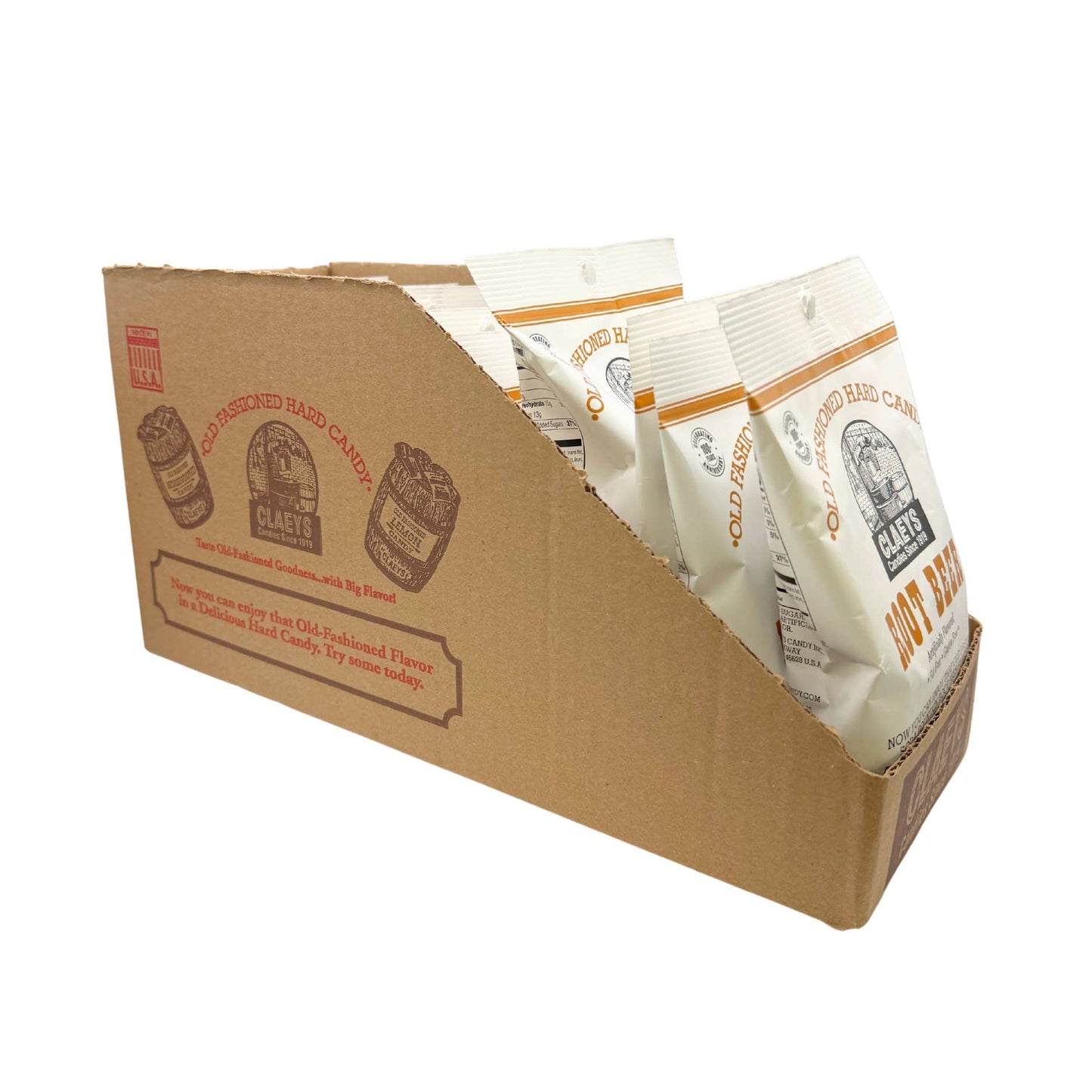 Claeys Old Fashioned Hard Candy Root Beer Drop 6oz Bag