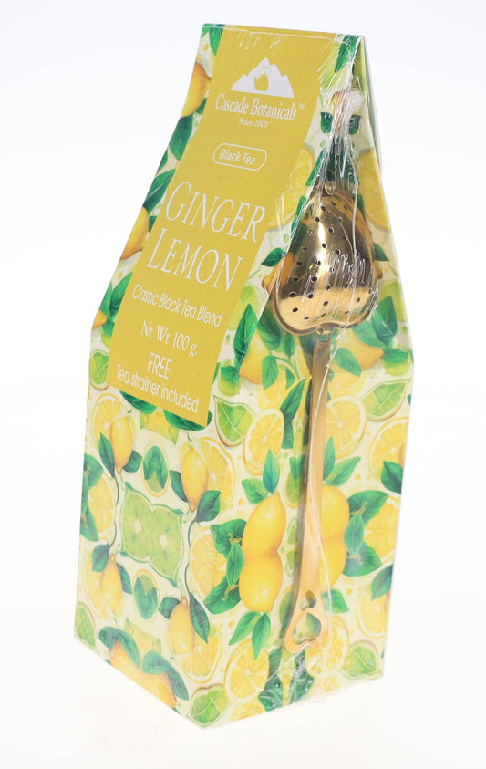 Lemon Ginger Black Loose Tea Gift Box FREE STRAINER