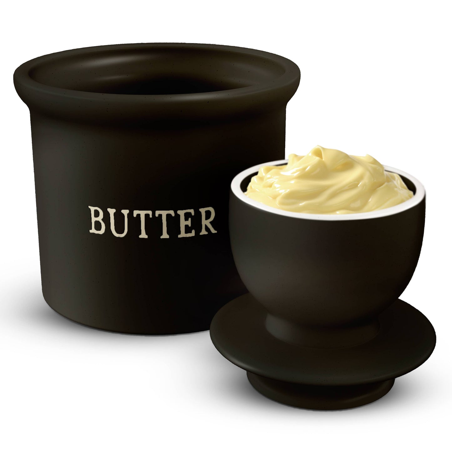 Kook French Butter Keeper Dish, Ceramic