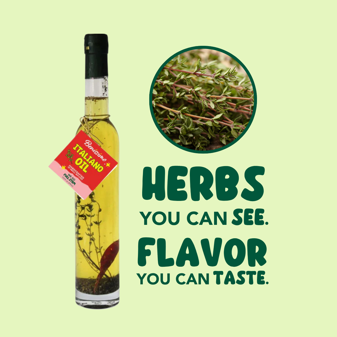 Italiano Infused EVOO Blend – 12.7 fl oz Tall Round: