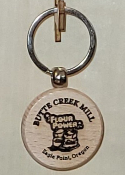 Keychain - Wooden engraved Round