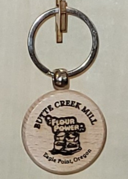 Keychain - Wooden engraved Round