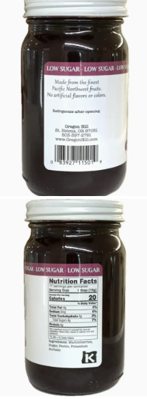 Oregon Hill Low Sugar Marionberry spread 9oz