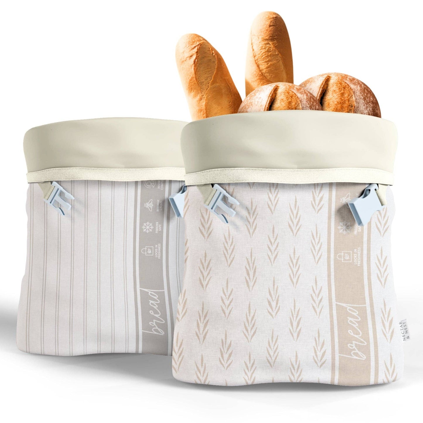 Reusable Beeswax Bread Bags for Homemade Bread & Sourdough