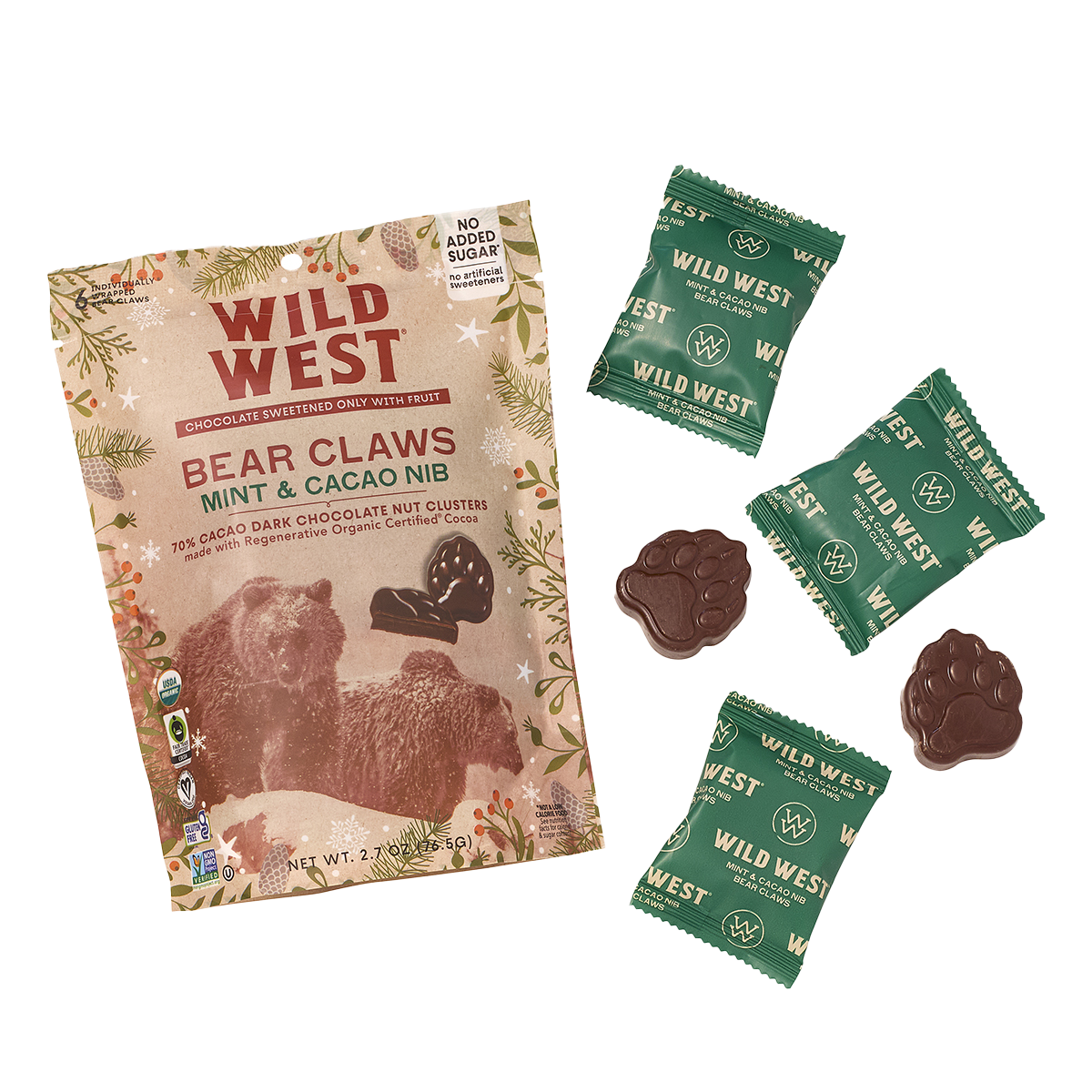 Mint Cacao Nib Bear Claws