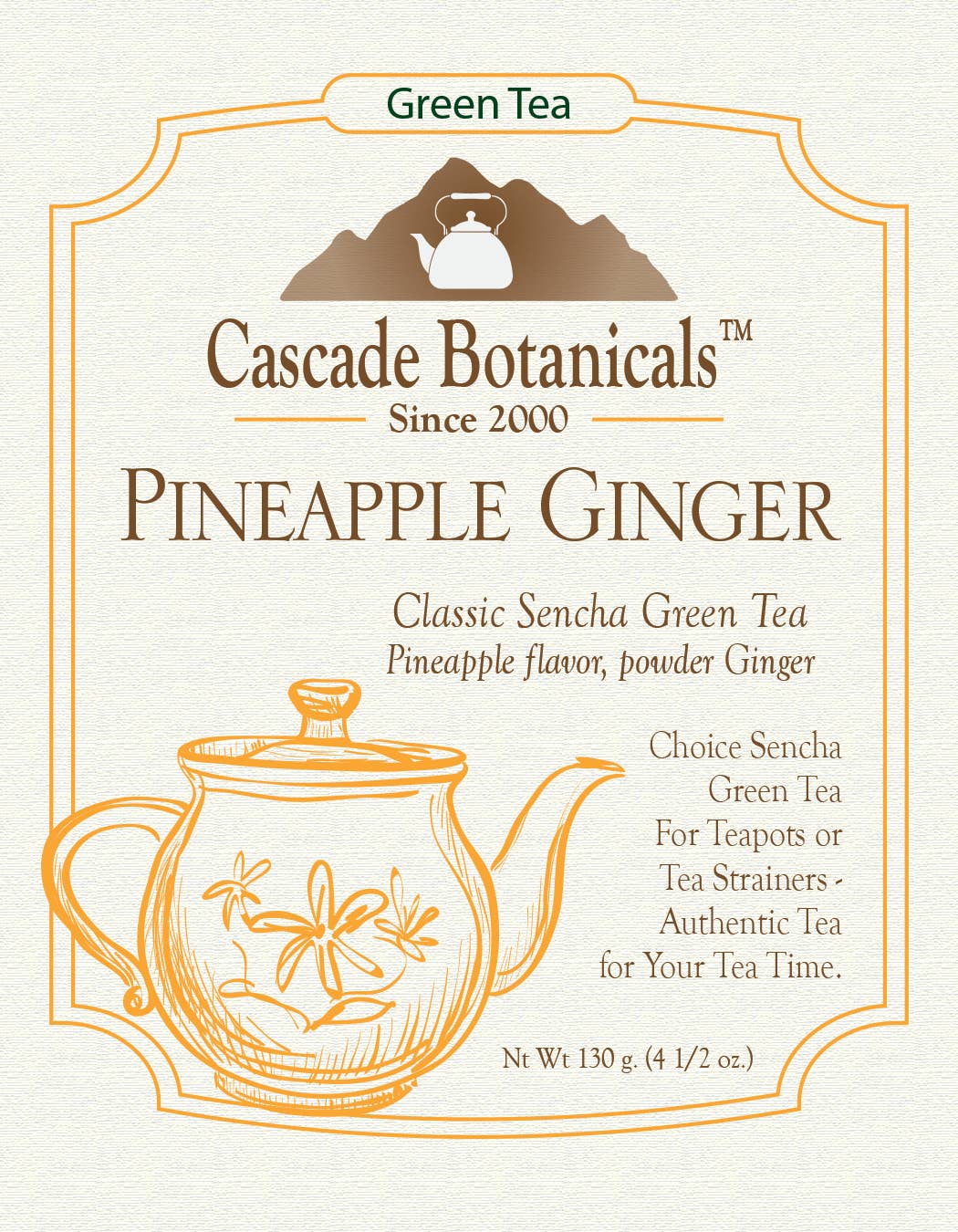 Pineapple Ginger Green Tea Loose Pack