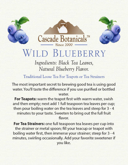 New Wild Blueberry Black Loose Tea