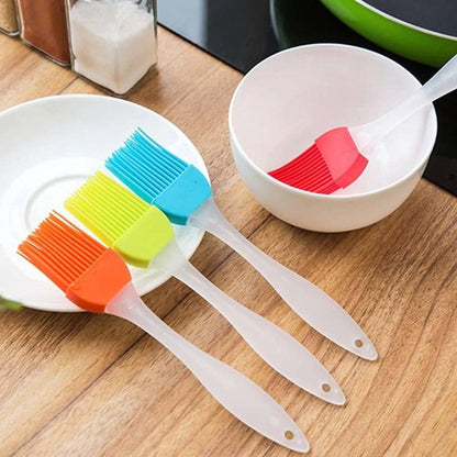 2-Piece Silicone Pastry Brush Set - 6.5' (Small) & 8.1' (Medium) - Red