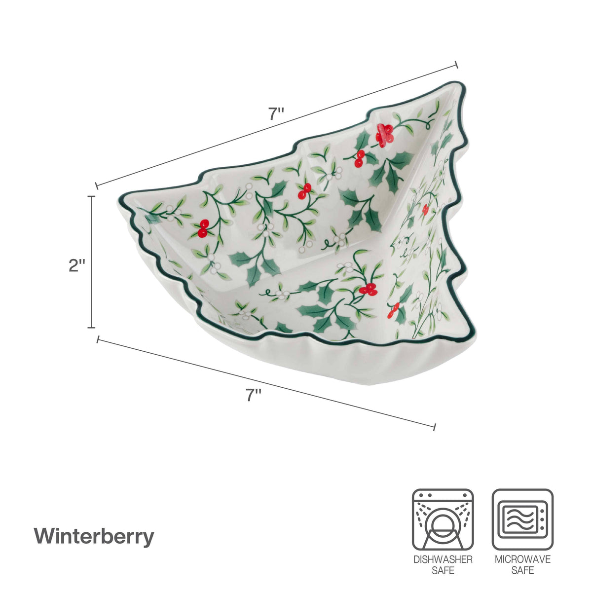 HolidayTree Bowl  RED|GREEN / Stoneware / CHRISTMAS