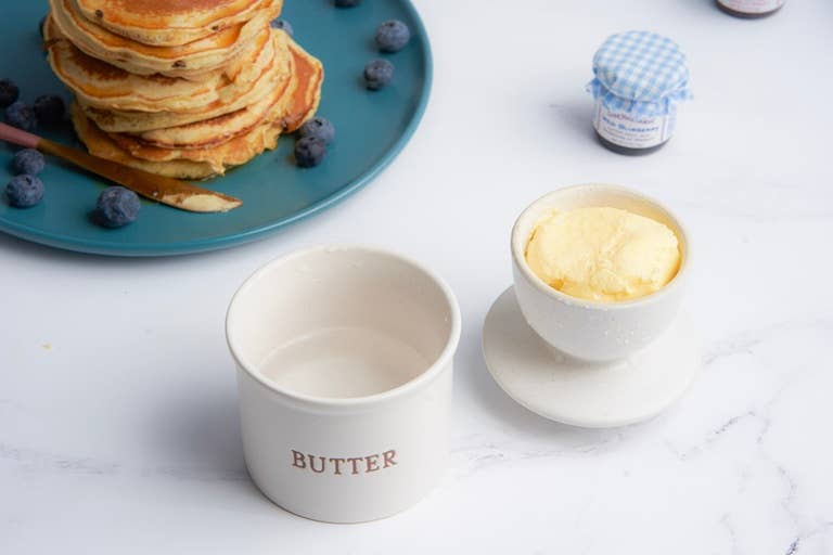 Kook French Butter Keeper Dish, Ceramic