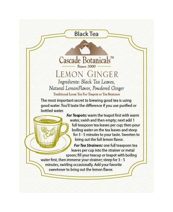 Lemon Ginger Black Tea Loose