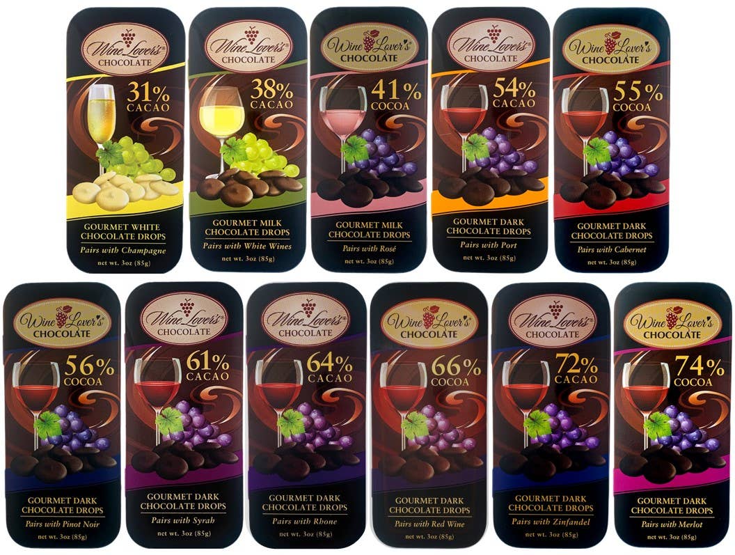 3oz Tin Wine Lover's Chocolate - Pairs with Pinot Noir