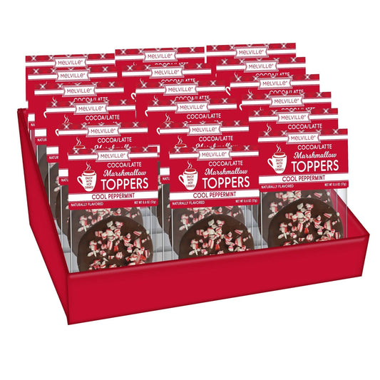Dark Chocolatey-Coated Marshmallow Toppers with Peppermint: