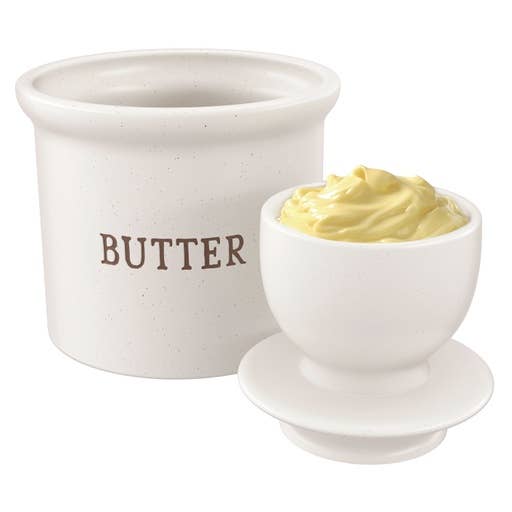 Kook French Butter Keeper Dish, Ceramic
