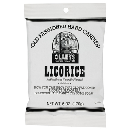 Claeys Old Fashioned Hard Candies - Licorice - 12 Ct.