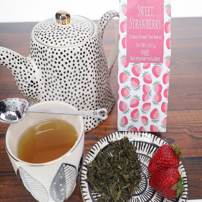 Green Loose Tea Gift Box, Classic Flavors, FREE STRAINER: Mango Green
