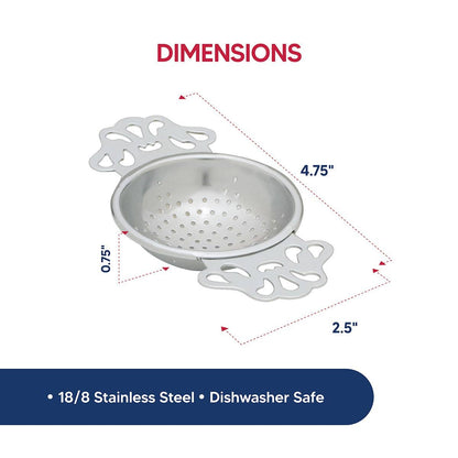 Stainless Steel English Tea Strainer for Loose Leaf Tea