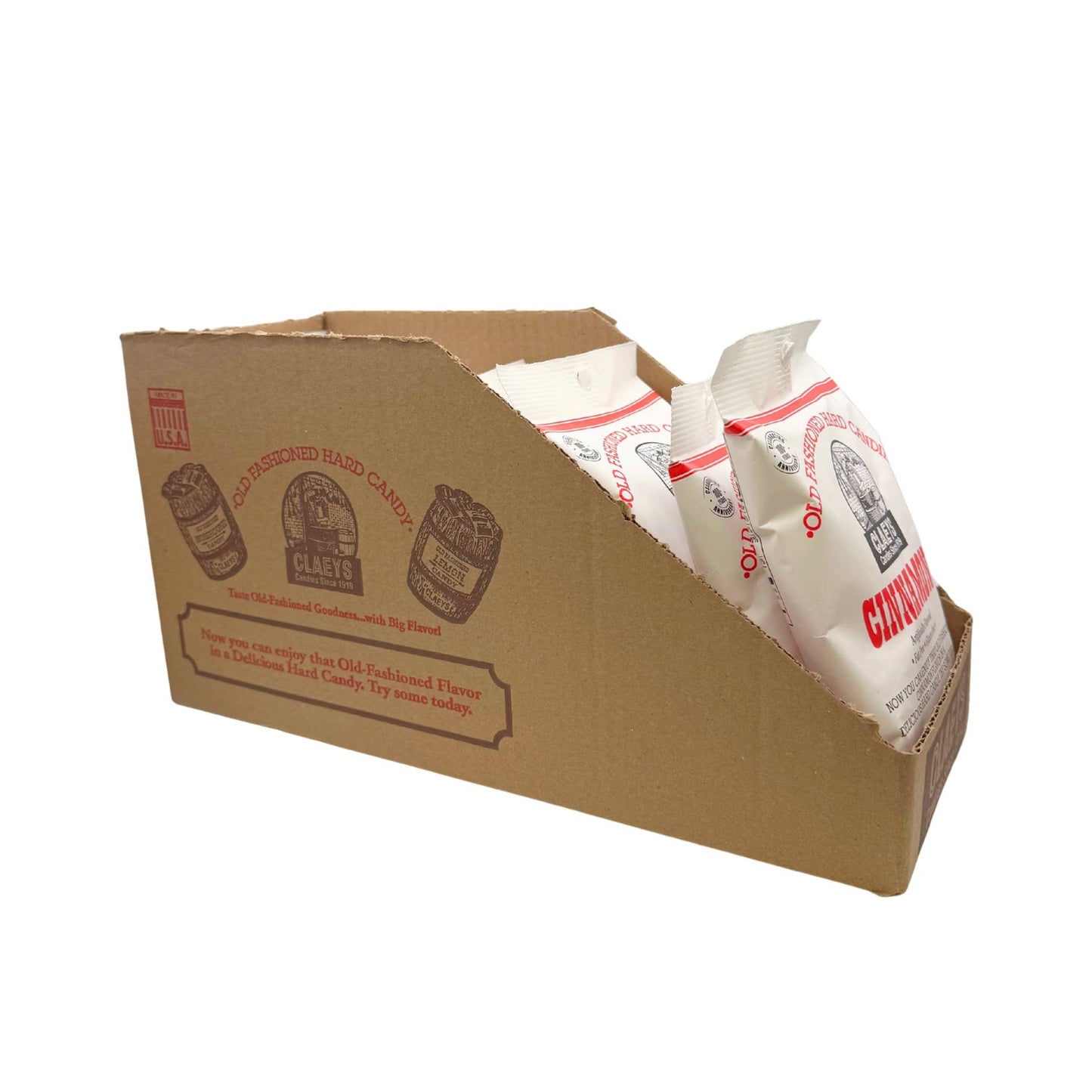 Claeys Old Fashioned Hard Candy Cinnamon Drops 6oz Bag