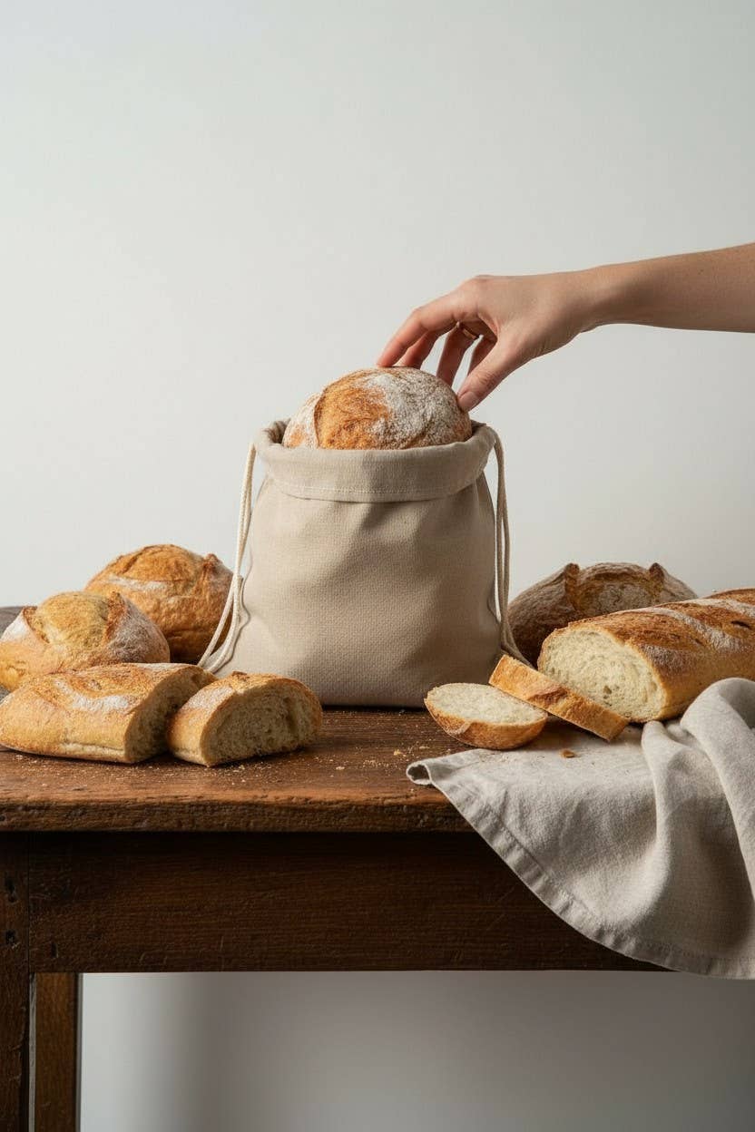 Large Beeswax Bread Bag, Reusable Storage Bakery Bag