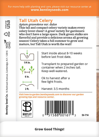 Celery- Tall, Utah Seed Packets