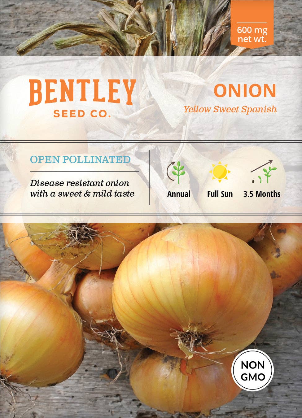 Onion, Yellow Sweet Spanish Seed Packets