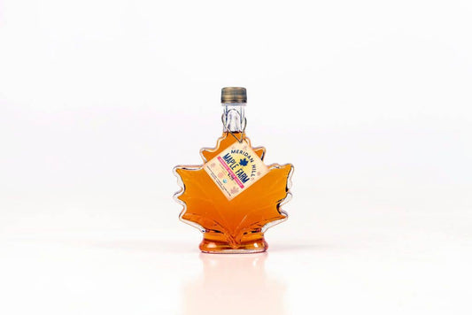 Pure NH Maple Syrup in Maple Leaf Glass Bottle