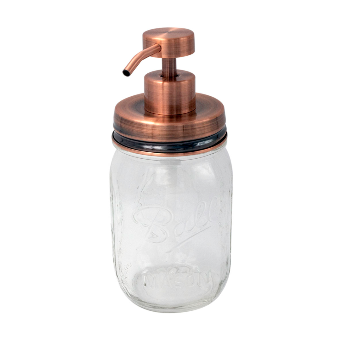 Vintage Copper Soap Pump Lid Kit for Regular Mouth Mason Jar