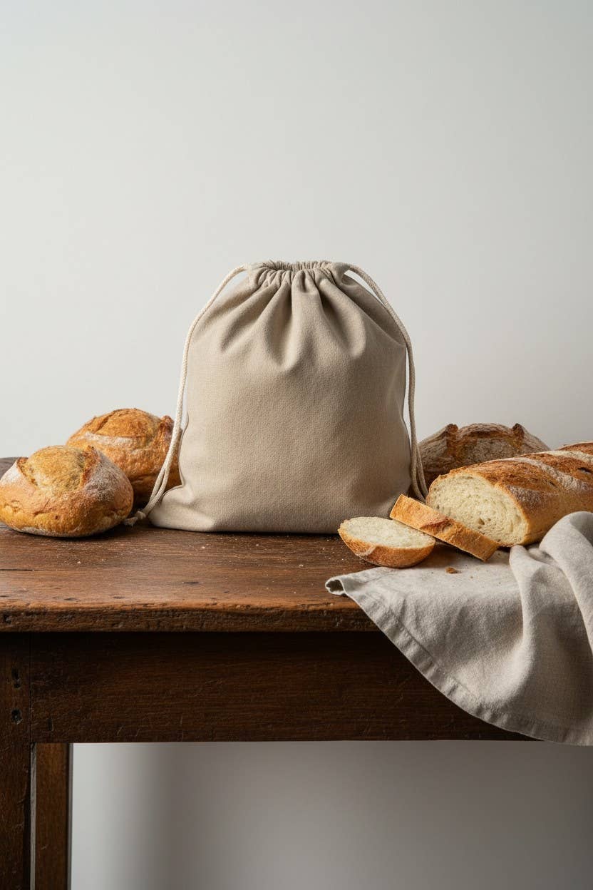 Large Beeswax Bread Bag, Reusable Storage Bakery Bag