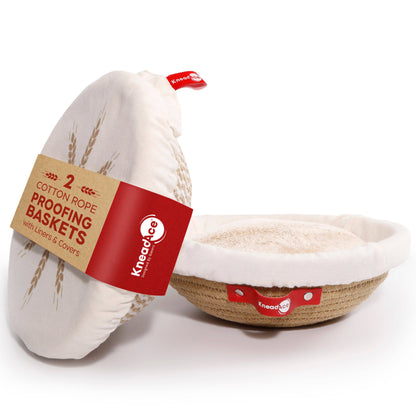 Round Cotton Rope Proofing Baskets Set