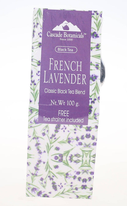 French Lavender Black Loose Tea Gift Box, Classic Flavor, FREE STRAINER