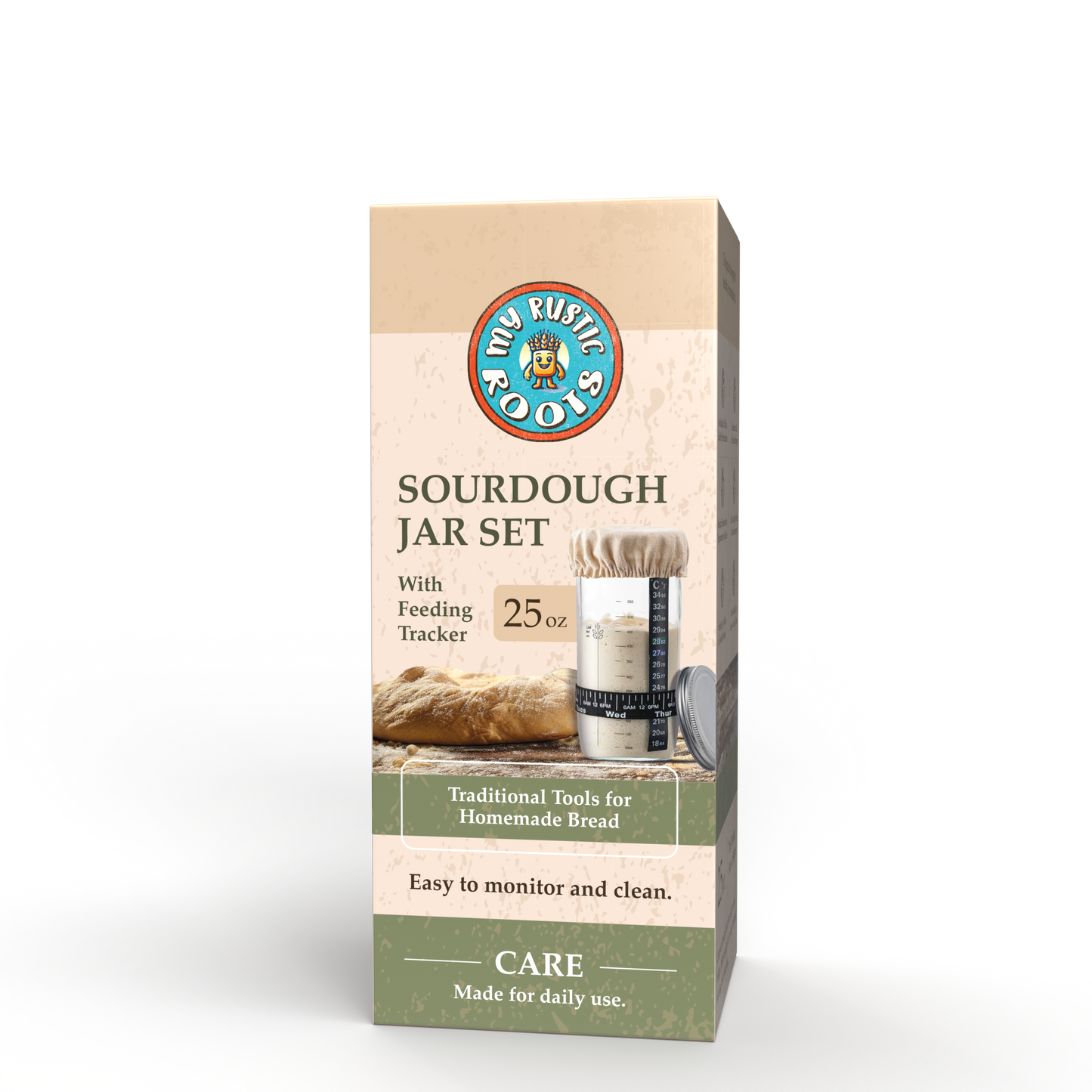 Complete Sourdough Starter Jar Kit – BONUS BAG OF STARTER