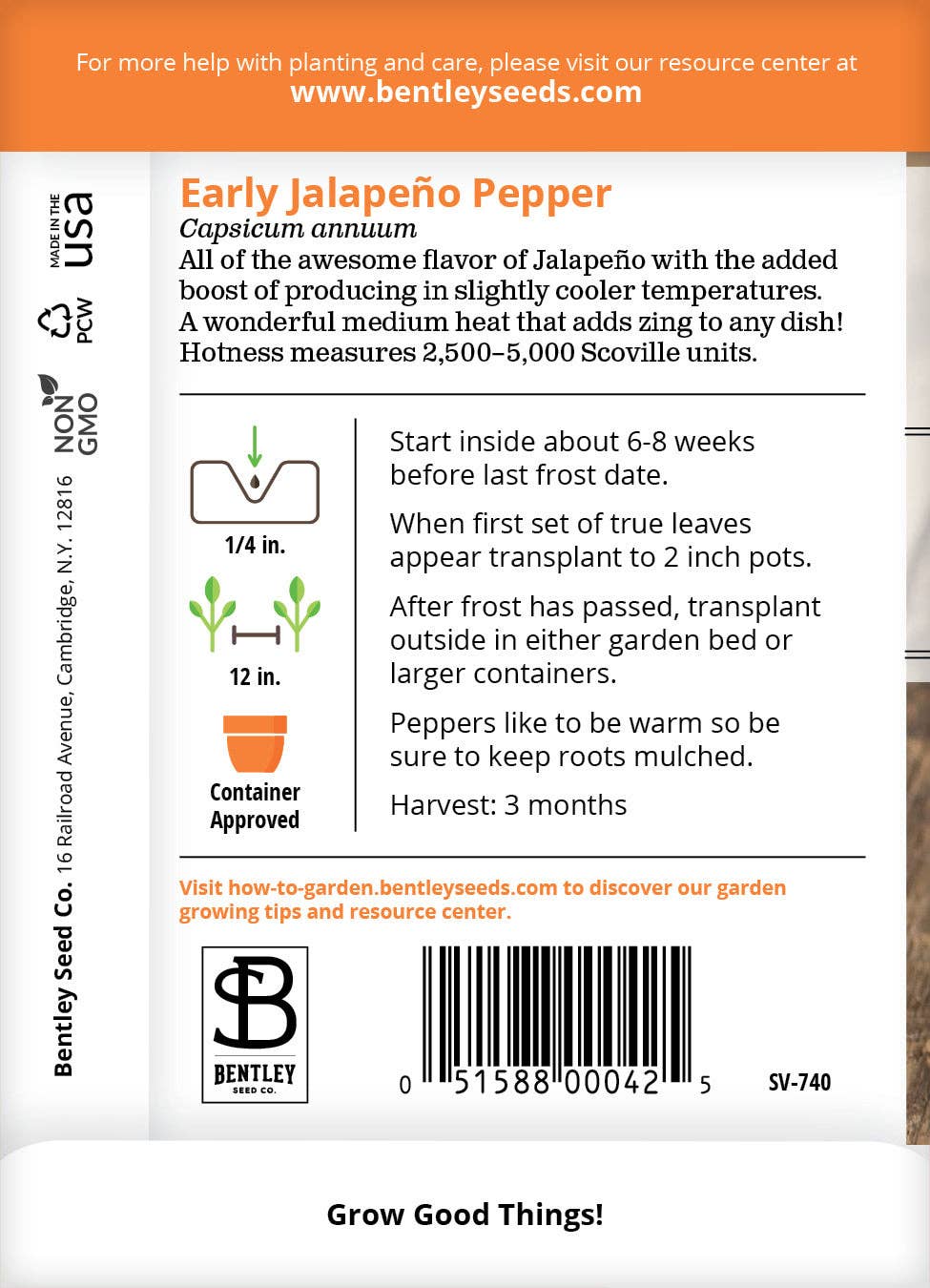Pepper, Jalapeño E Seed Packets