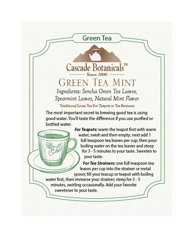 Green Mint Green Tea Loose