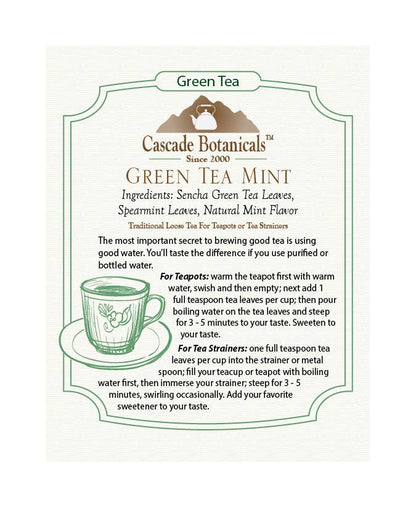 Green Mint Green Tea Loose