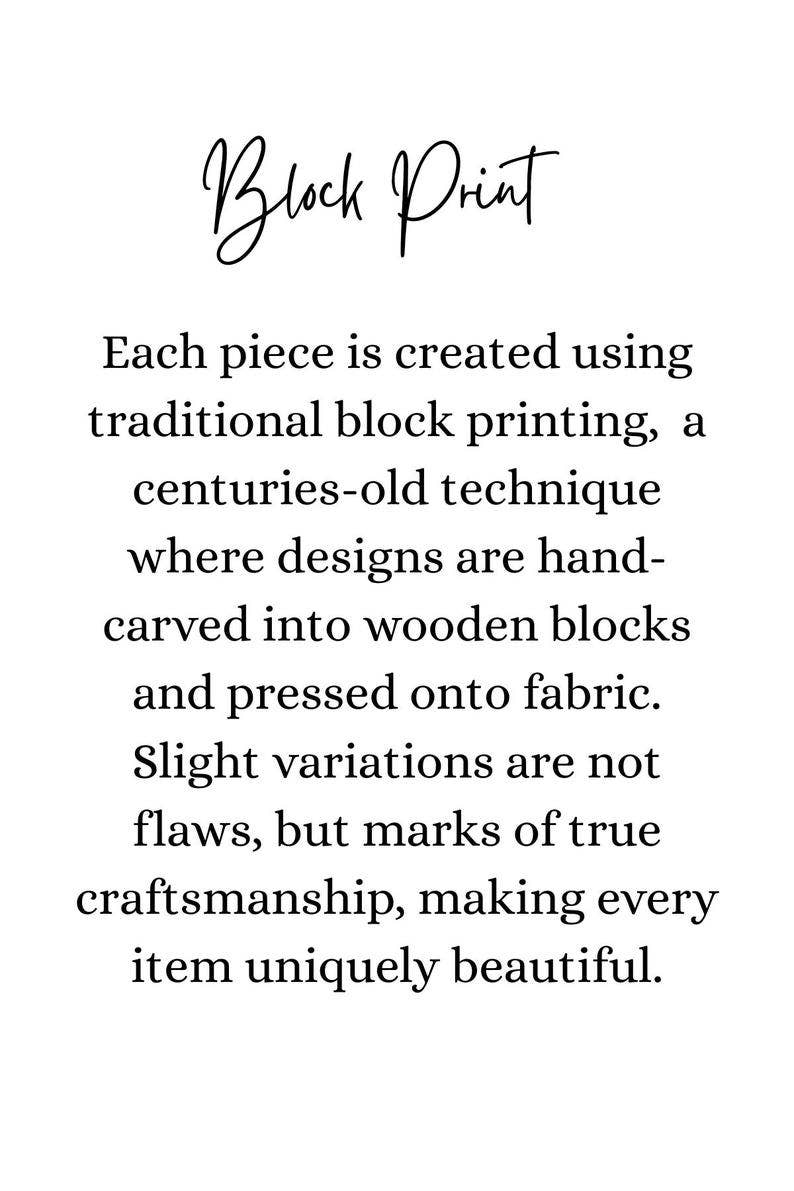 Block Print Cotton Apron with Pockets – Artisan Floral Kitchen Cooking Tie Back