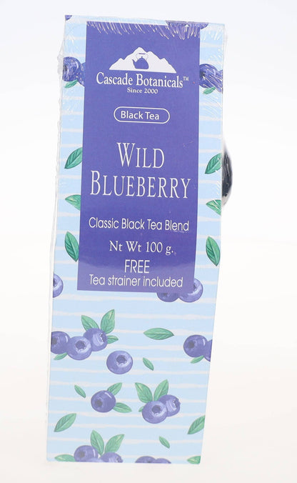 Wild Blueberry Black Loose Tea Gift Box, FREE STRAINER