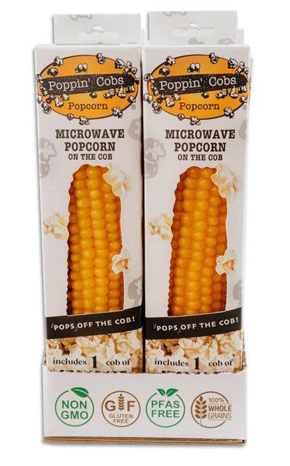 Poppin Cobs Original Microwave Popcorn on the Cob