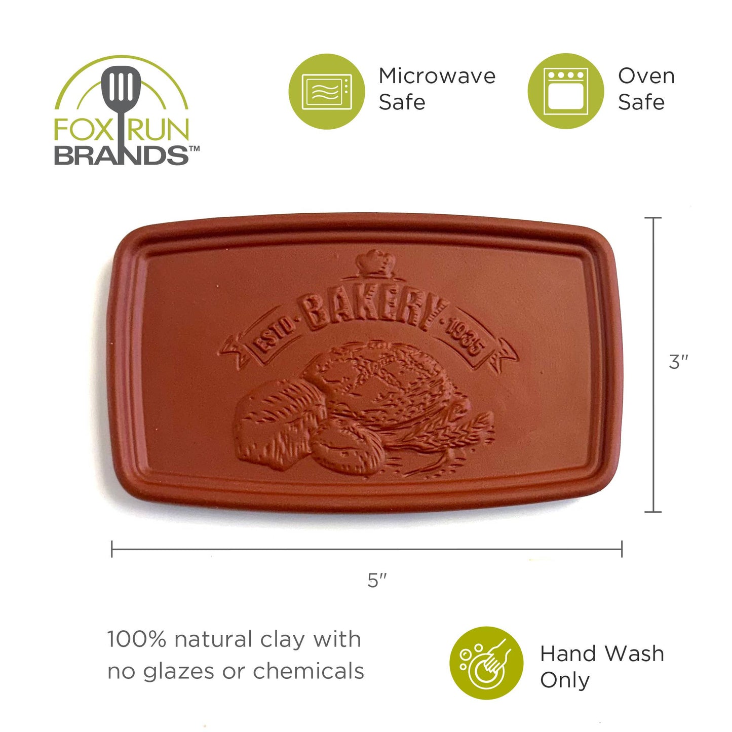 Bread Warmer, 100% Terracotta Bread Warming Stone