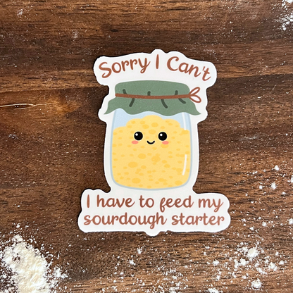Sourdough Starter Waterproof Sticker