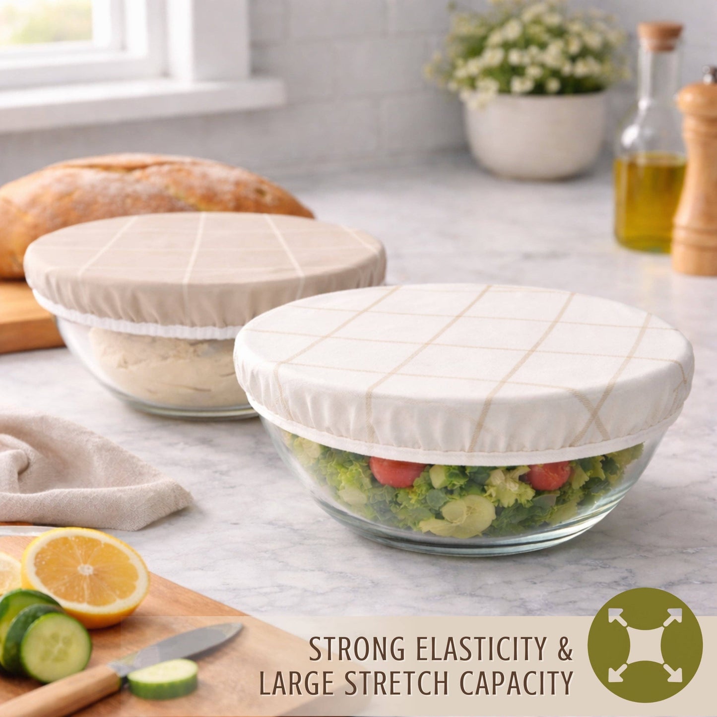 Reusable Beeswax Bowl Covers for Bread Proofing