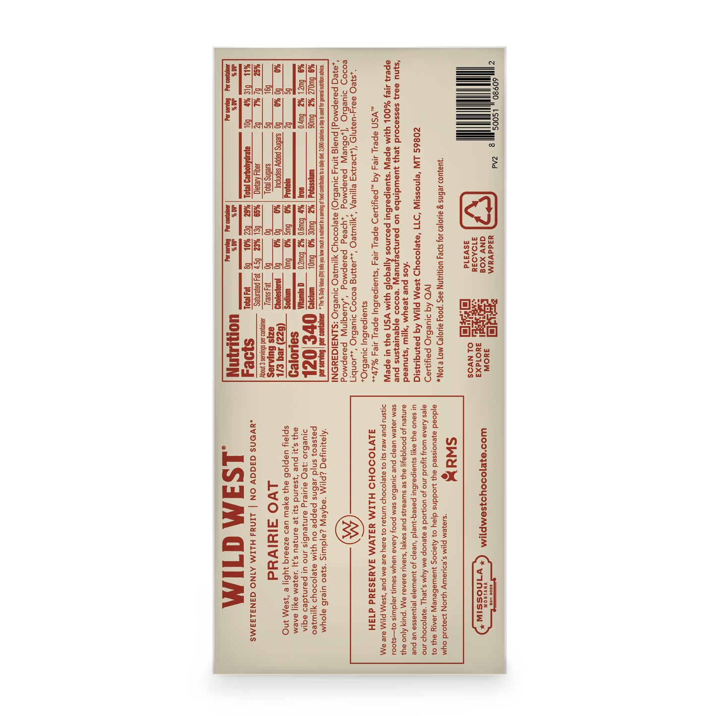 Prairie Oat Chocolate Bars