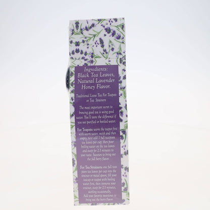 French Lavender Black Loose Tea Gift Box, Classic Flavor, FREE STRAINER